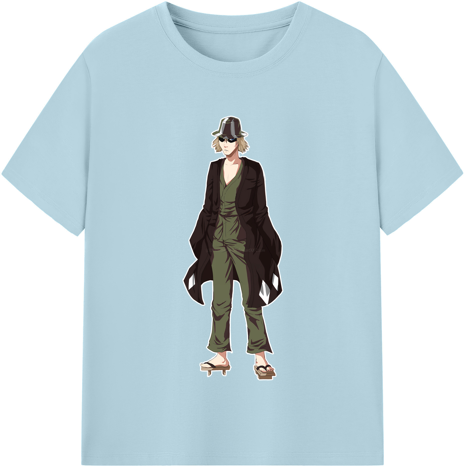 （画像用） "ブリーチ 浦原 喜助（うらはら きすけ） BLEACH Urahara Kisuke " 綿100％半袖Tシャツ（フロントプリント）